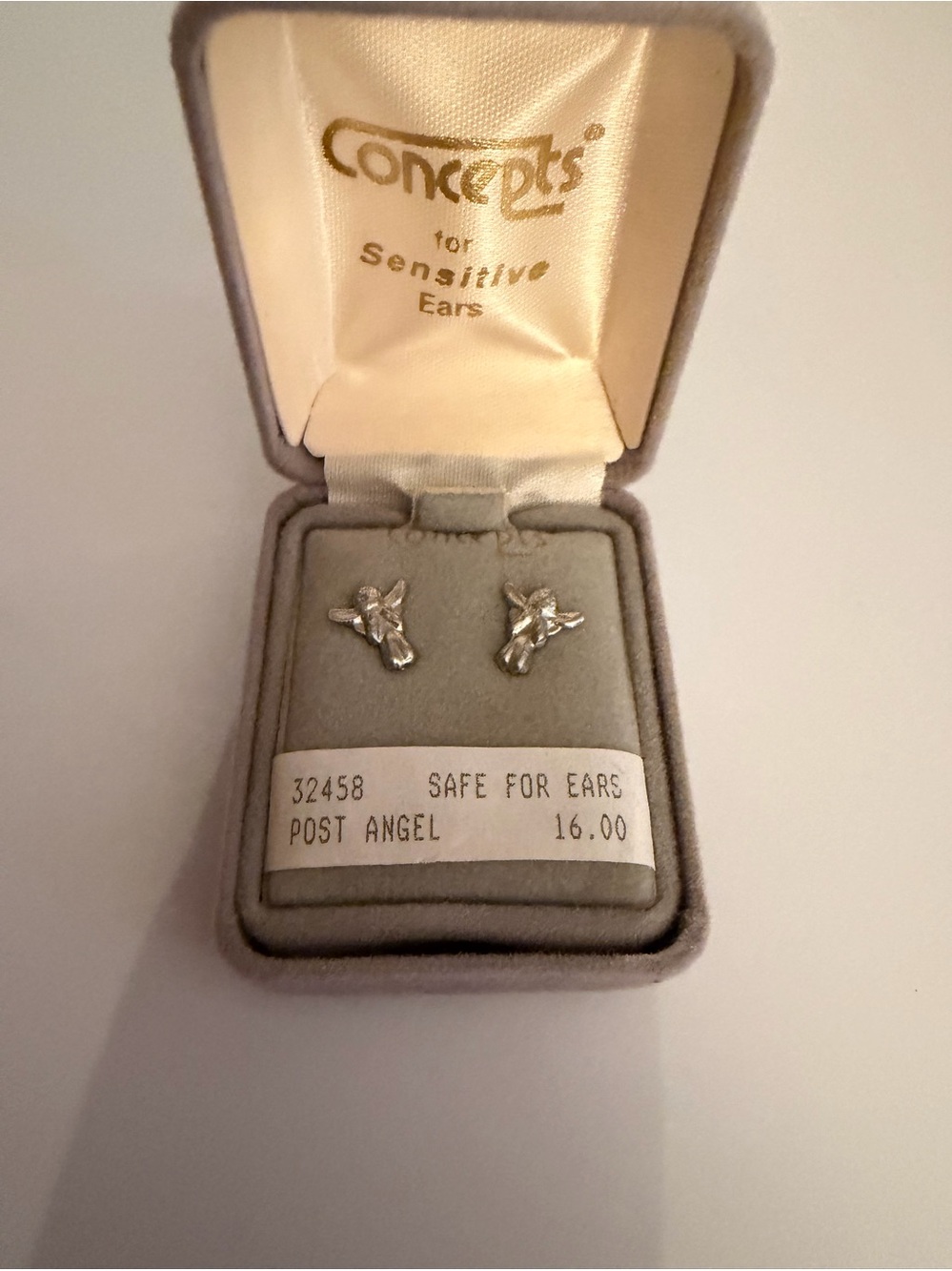 vintage pair of Concepts for Sensitive Ears "Cupid" Stud Earrings